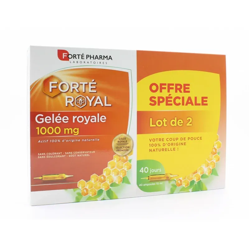 Forté Pharma Forté Royal Gelée Royale 1000mg 2X20 ampoules Forté Pharma Forté Royal Gelée Royale 1000mg 2X20 ampoules
