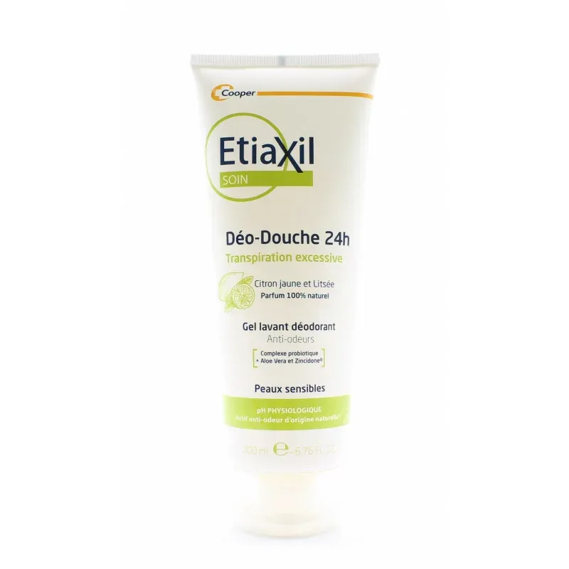 Etiaxil Déo-douche 24H Citron Jaune et Litsée 200ml
