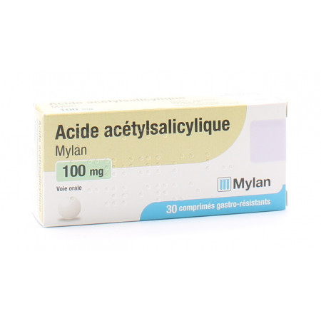 Acide Acétylsalicylique 100mg Mylan 30 comprimés - Univers Pharmacie