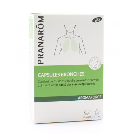 Pranarôm Aromaforce Bio Capsules Bronches X30