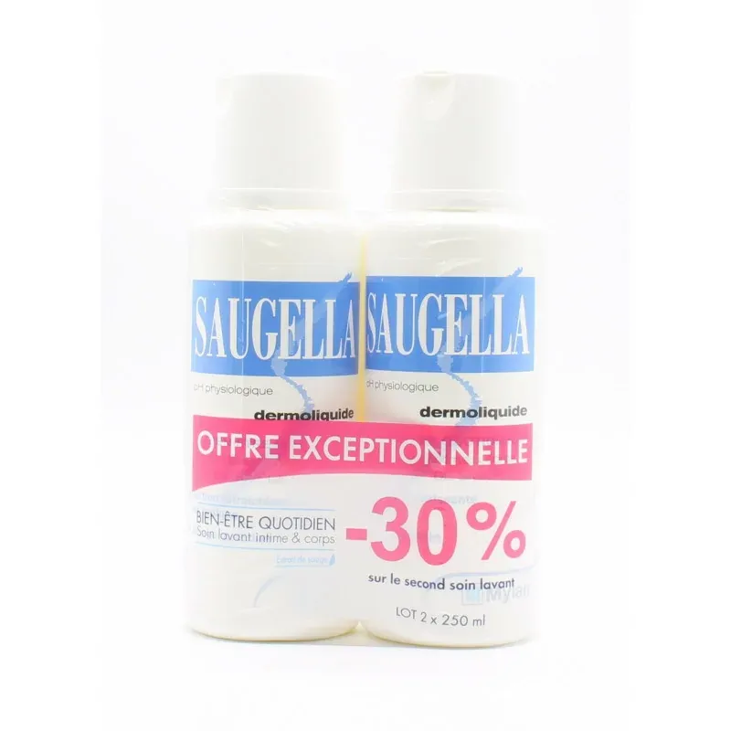 Saugella Dermoliquide Soin Lavant 2X250ml