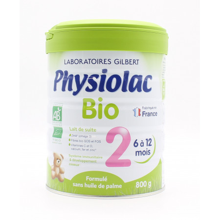 Physiolac Bio 2 Lait de suite 6-12mois 800g