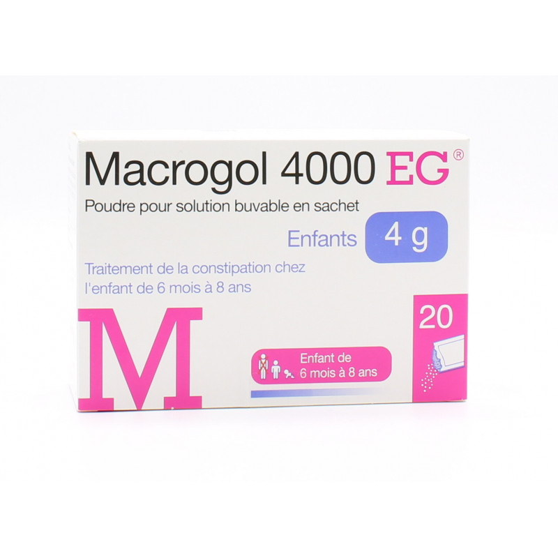 Macrogol 4000 EG Enfants 4g 20 sachets