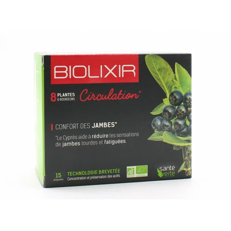 Biolixir Circulation Confort des Jambes 15 Ampoules