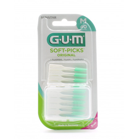 GUM Soft-Picks Original Fluoride M 40 bâtonnets