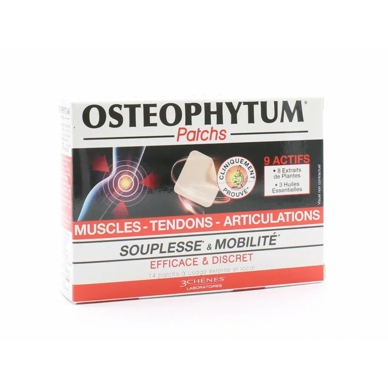 3 Chênes Osteophytum Patchs Souplesse & Mobilité X14