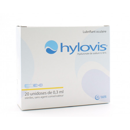 Hylovis Lubrifiant Oculaire 20 unidoses - Univers Pharmacie
