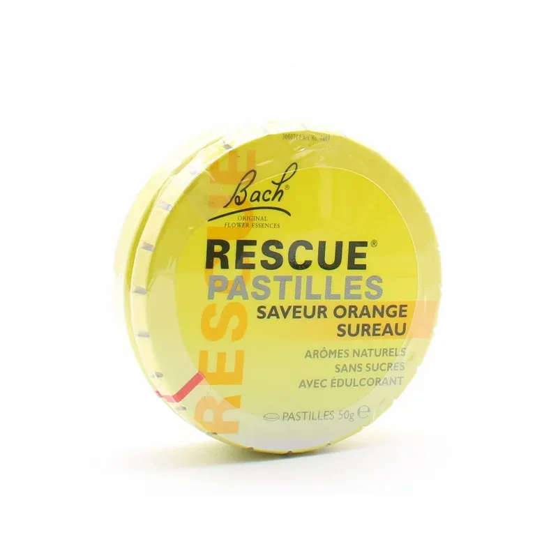Bach Rescue Pastilles Saveur Orange Sureau 50g - Univers Pharmacie