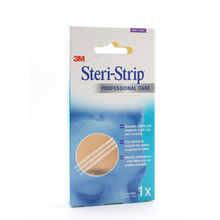 3M Steri-Strip Sutures Adhésives 3mmX7,5cm X5 - Univers Pharmacie