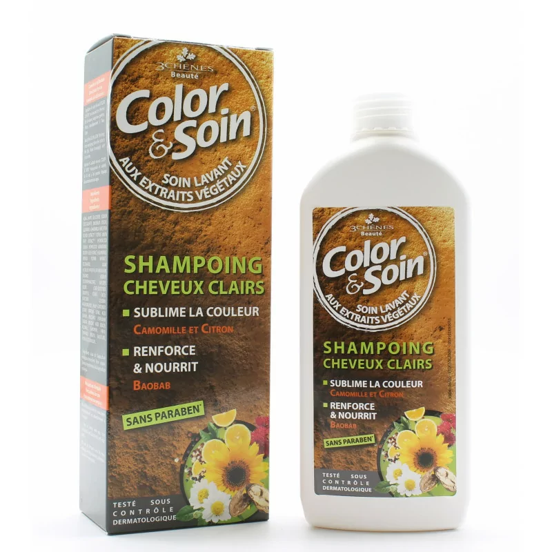 Les 3 Chênes Color&Soin Shampooing Cheveux Clairs 250ml