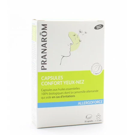 Pranarôm Bio Allergoforce Capsules Confort Yeux-Nez X30 - Univers Pharmacie