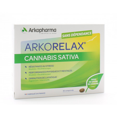 Arkopharma Arkorelax Cannabis Sativa 30 comprimés - Univers Pharmacie