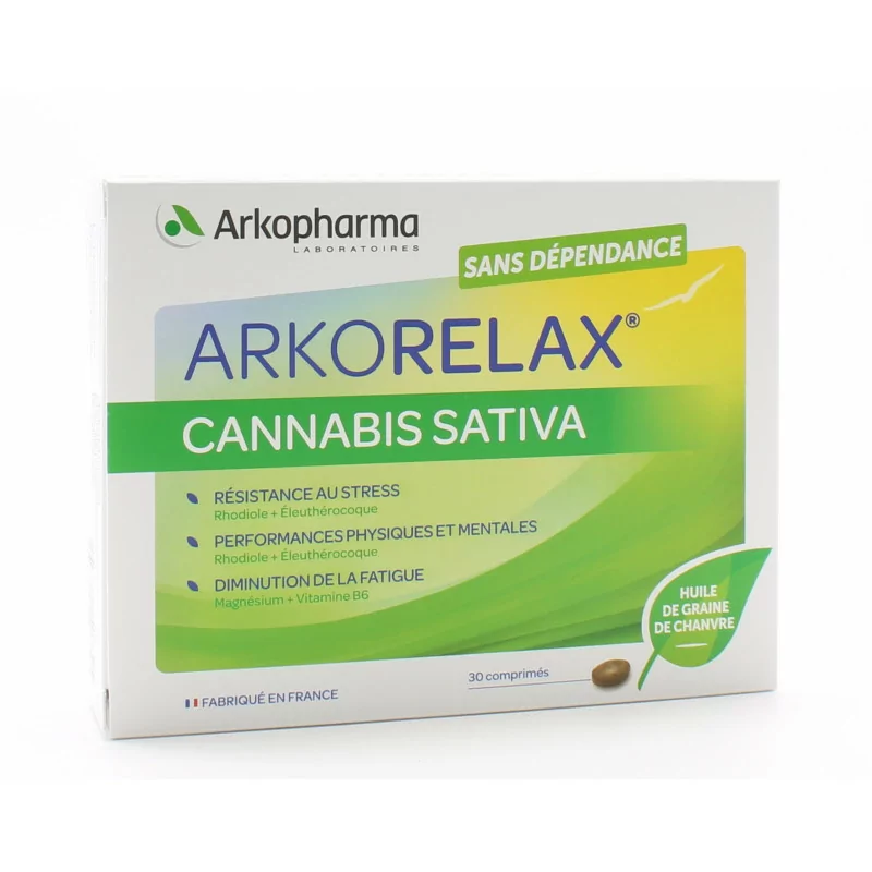 Arkopharma Arkorelax Cannabis Sativa 30 comprimés - Univers Pharmacie