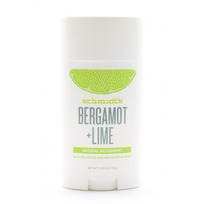 Schmidt's Déodorant Stick Bergamot + Lime 75g - Univers Pharmacie
