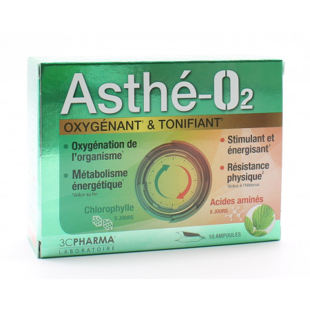 Les 3 Chênes Asthé-O2 Oxygénant & Tonifiant 10 ampoules - Univers Pharmacie