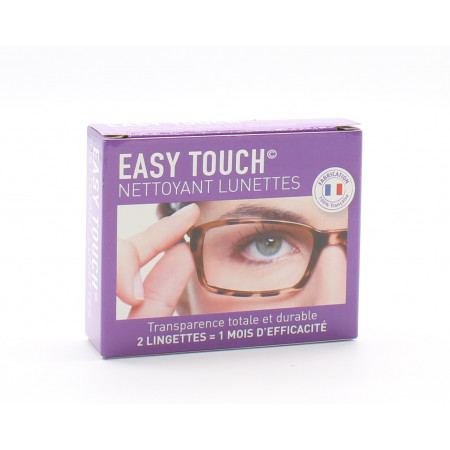 Easy Touch Nettoyant Lunettes 2 lingettes - Univers Pharmacie