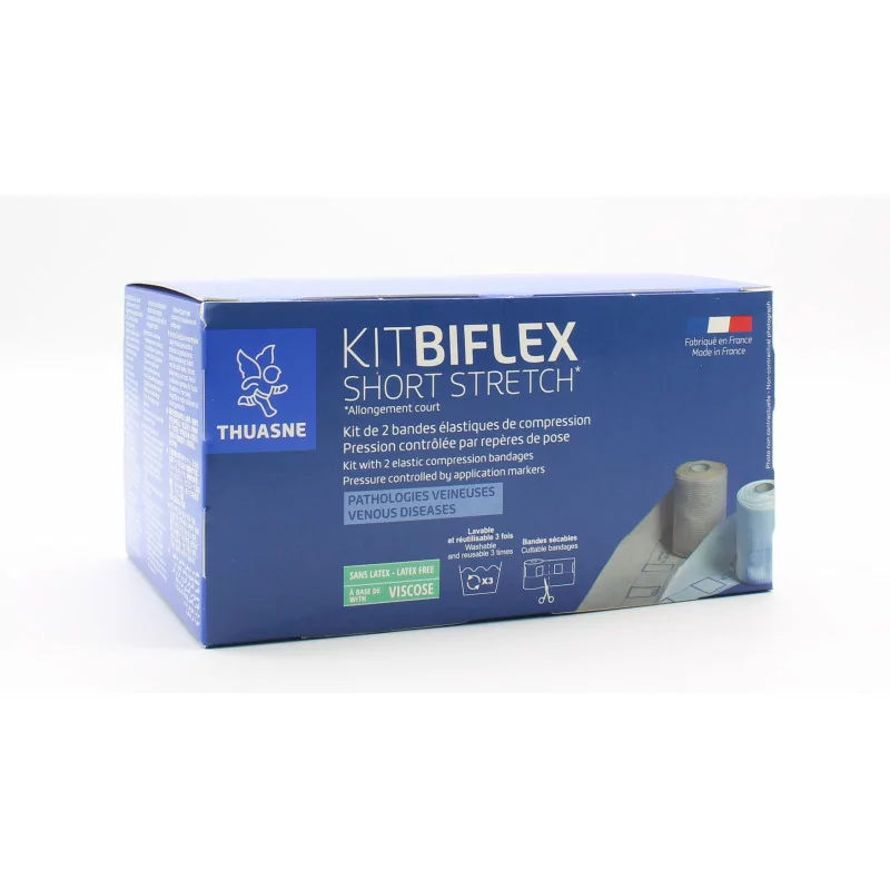 Thuasne Kit Biflex Short Stretch Bande Élastique Compression T3