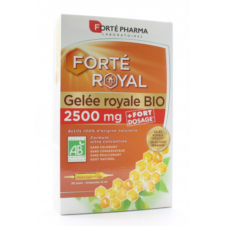 Forté Pharma Forté Royal Gelée Royale Bio 2500mg 20 ampoules - Univers Pharmacie