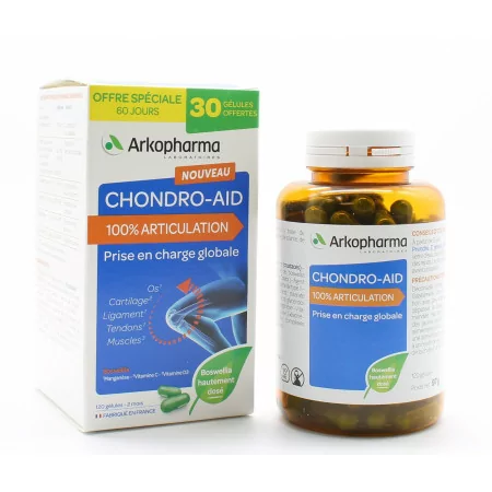 Arkopharma Chondro-Aid 100% Articulations 120 gélules - Univers Pharmacie