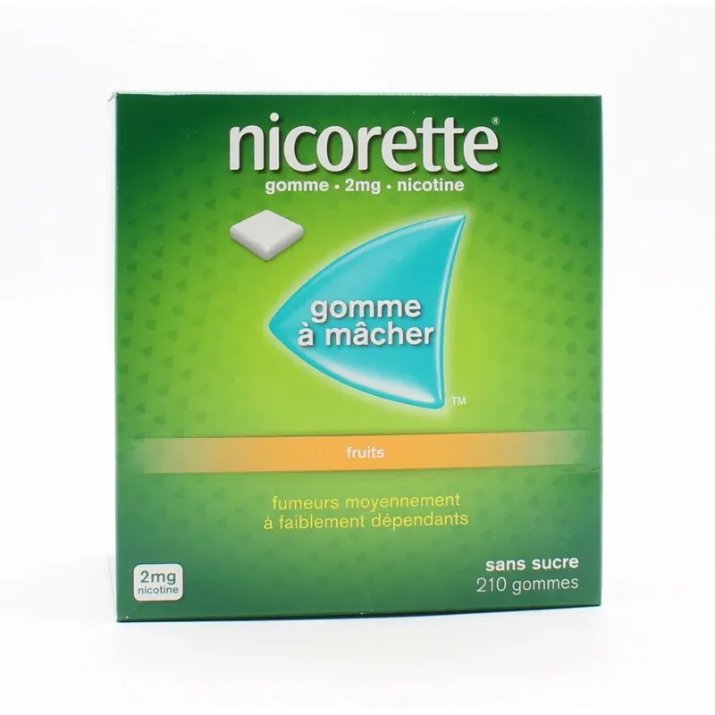 Nicorette 2mg Fruits 210 gommes - Univers Pharmacie