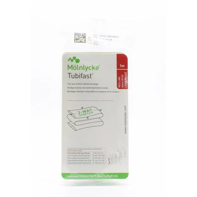 Mölnlycke Tubifast Ligne Rouge 3,5cmX1m - Univers Pharmacie