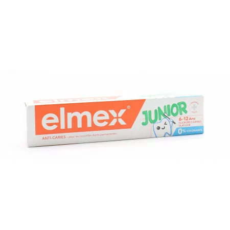 Elmex Dentifrice Junior 6-12 ans 75ml - Univers Pharmacie