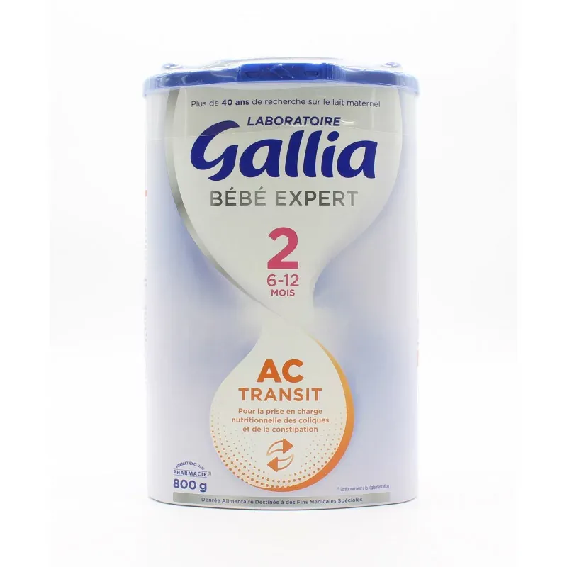 Gallia Bébé Expert 2 AC Transit 6-12 mois 800g - Univers Pharmacie Gallia Bébé Expert 2 AC Transit 6-12 mois 800g - Univers Pharmacie