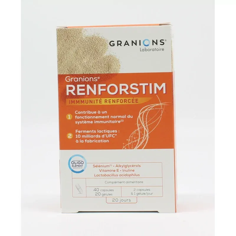 Granions Renforstim Immunité Renforcée 40 capsules + 20 gélules - Univers Pharmacie