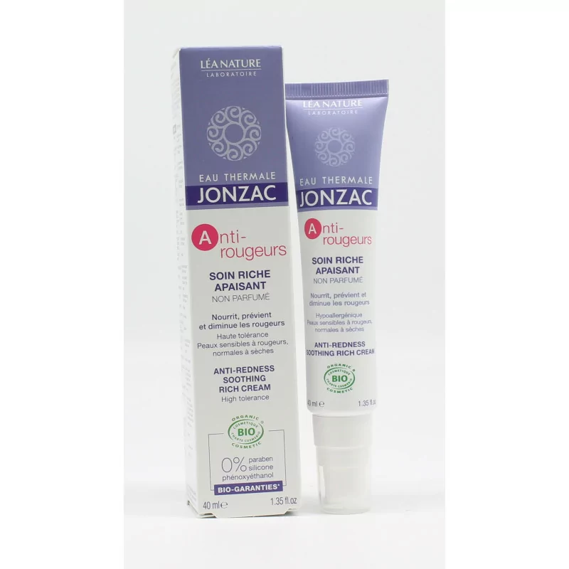 Jonzac Anti-rougeurs Soin Riche Apaisant 40ml - Univers Pharmacie