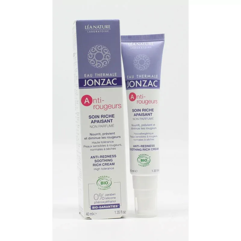 Jonzac Anti-rougeurs Soin Riche Apaisant 40ml - Univers Pharmacie Jonzac Anti-rougeurs Soin Riche Apaisant 40ml - Univers Pharmacie