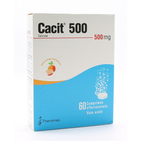 Cacit 500mg 60 comprimés effervescents - Univers Pharmacie