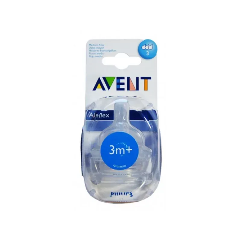 Tétine Avent Classic+ débit moyen 3M+ Philips X2 - Univers Pharmacie