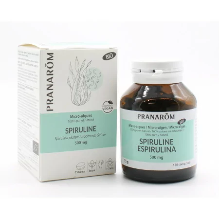 Pranarôm Spiruline 500mg 150 comprimés - Univers Pharmacie