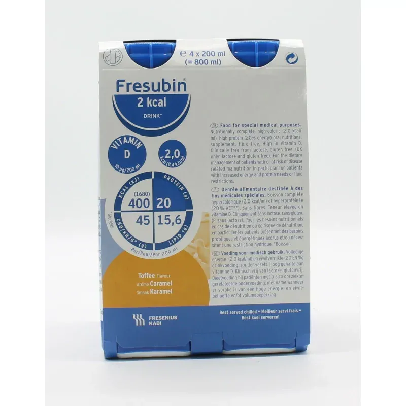 Fresubin 2Kcal Drink Arôme Caramel 4X200ml - Univers Pharmacie