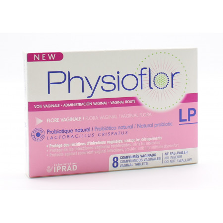 Physioflor LP Flore Vaginale 8 comprimés vaginaux - Univers Pharmacie