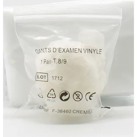 Gants Vinyle 1 paire T8/9