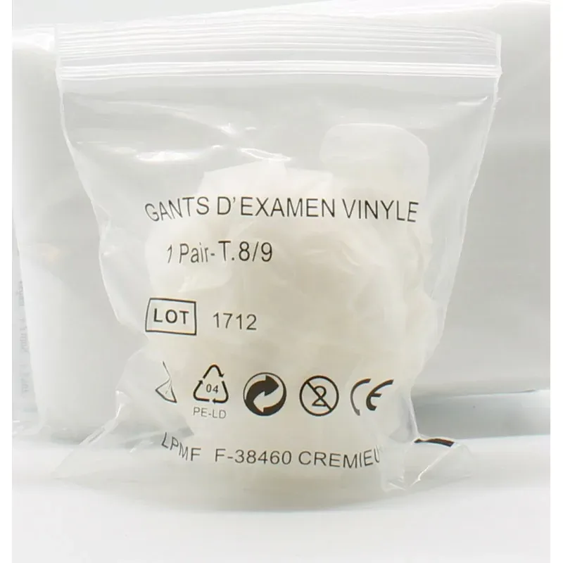 Gants Vinyle 1 paire T8/9