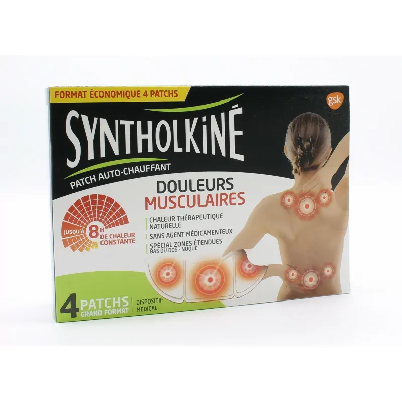 Syntholkiné Patch Auto-chauffant Grand Format X4 - Univers Pharmacie