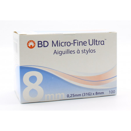 BD Micro-Fine Ultra Aigulles à Stylos 0,25mmX8mm X100 - Univers Pharmacie