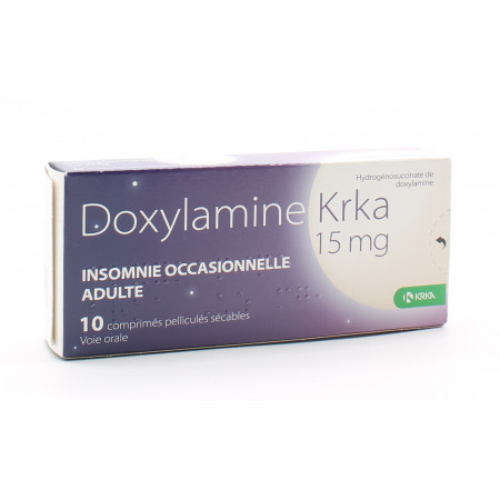 Doxylamine Krka 15mg 10 comprimés - Univers Pharmacie