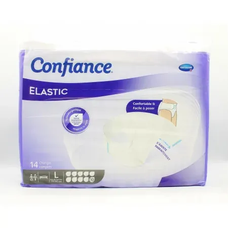 Confiance Elastic 10 Gouttes Taille L 14 changes complets - Univers Pharmacie
