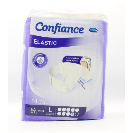 Confiance Elastic 9 Gouttes Taille L 14 changes complets - Univers Pharmacie