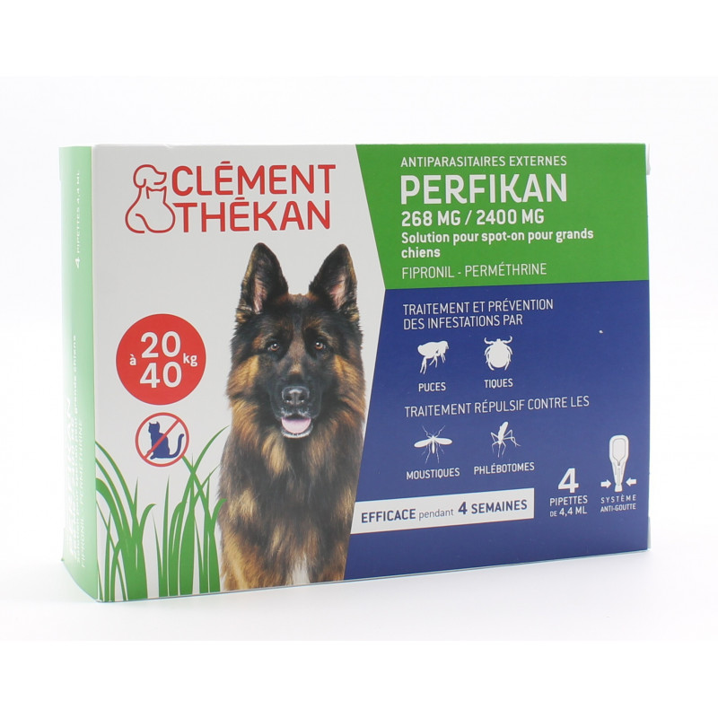 Clément Thékan Perfikan 268mg/2400mg Grands Chiens 4X4,4ml - Univers Pharmacie Clément Thékan Perfikan 268mg/2400mg Grands Chiens 4X4,4ml - Univers Pharmacie