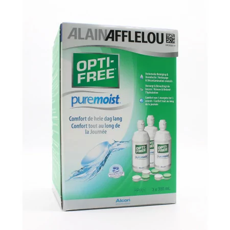 Opti-Free PureMoist Solution pour Lentilles 3X300ml - Univers Pharmacie