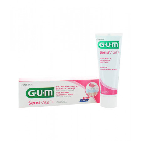 GUM SensiVital+ Dentfrice Fluoré 75ml - Univers Pharmacie