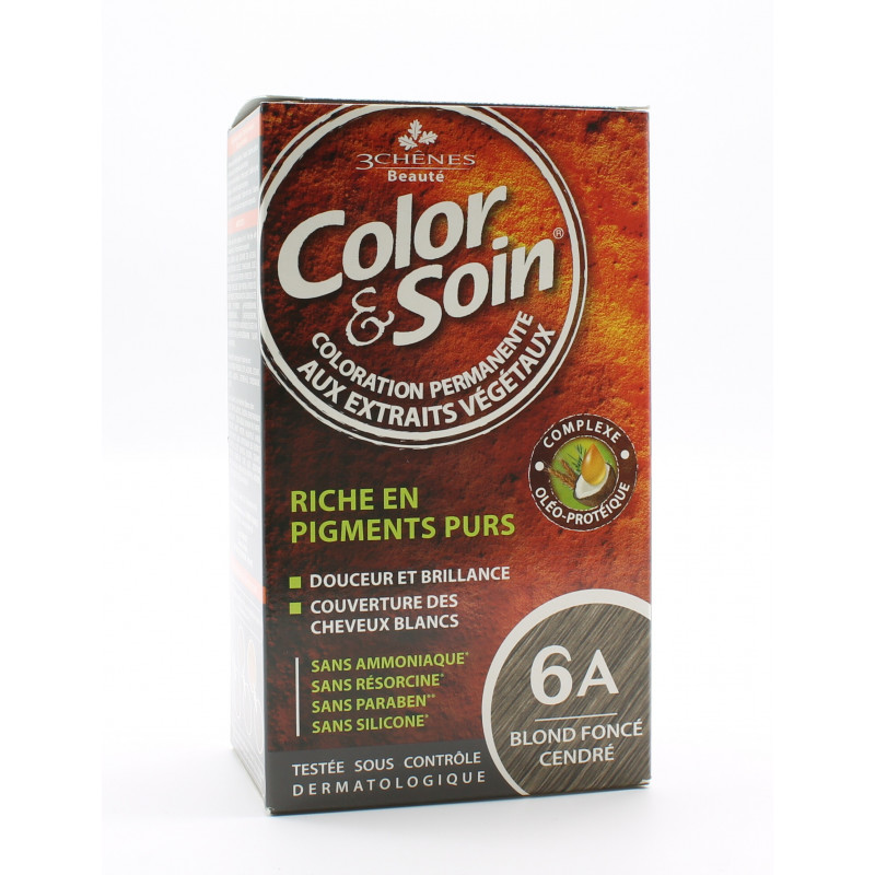 3 Chênes Color&Soin Coloration Permanente 6A Blond Foncé Cendré 3 Chênes Color&Soin Coloration Permanente 6A Blond Foncé Cendré