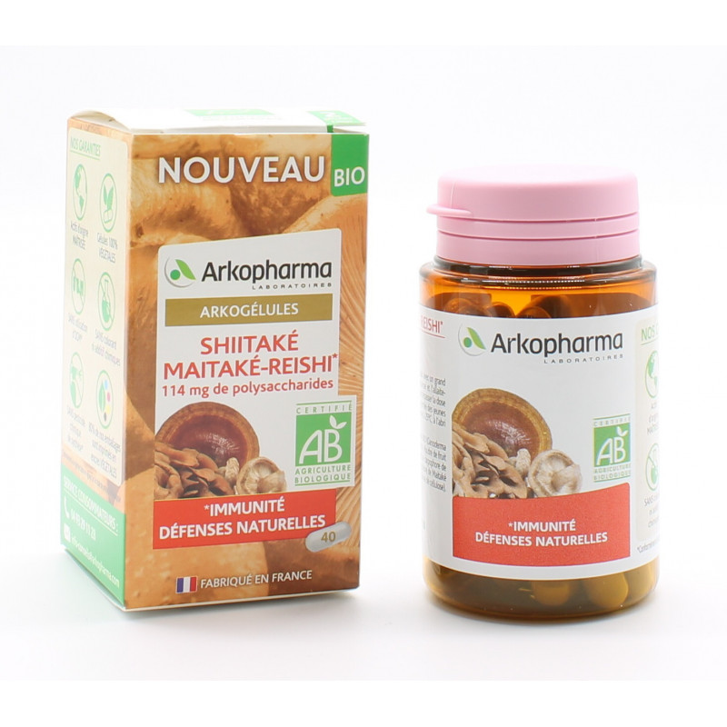 Arkopharma Arkogélules Shiitaké Maitaké-Reishi Bio 40 gélules Arkopharma Arkogélules Shiitaké Maitaké-Reishi Bio 40 gélules