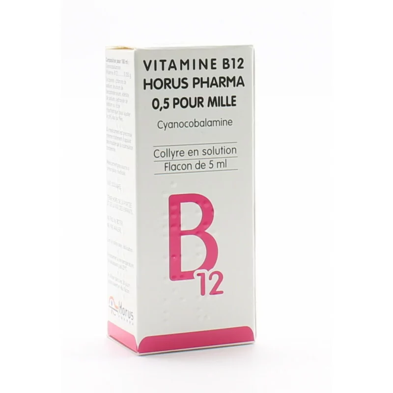 Horus Pharma Vitamine B12 0,5 pour Mille Collyre 5ml - Univers Pharmacie