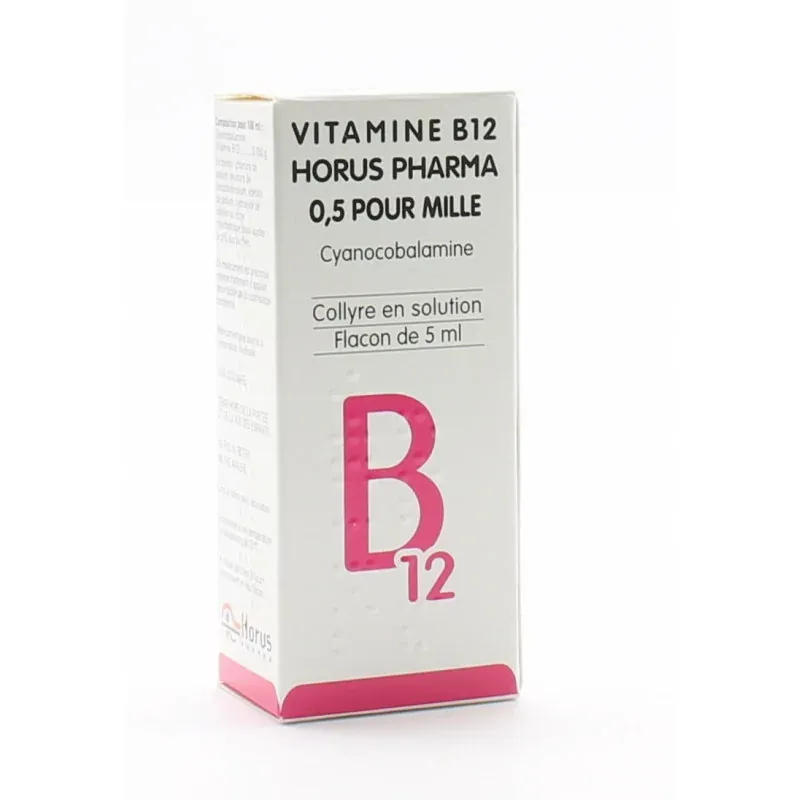 Horus Pharma Vitamine B12 0,5 pour Mille Collyre 5ml - Univers Pharmacie