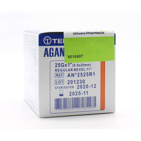 Terumo Agani Aiguilles Hypodermiques 25G (0.5X25mm) X100 - Univers Pharmacie